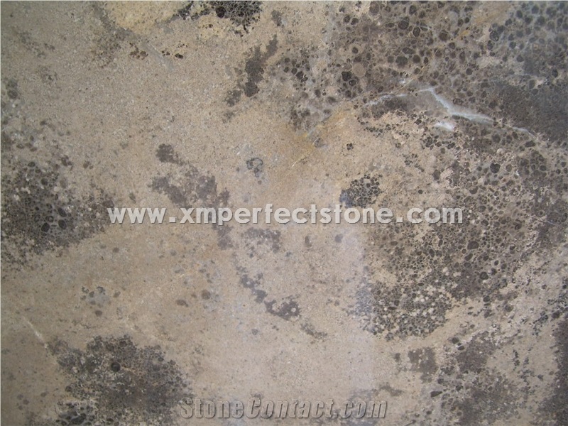 China Coffee Brown Limestone Wall Floor