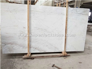 High Quality Polished Volakas White Marble Slab