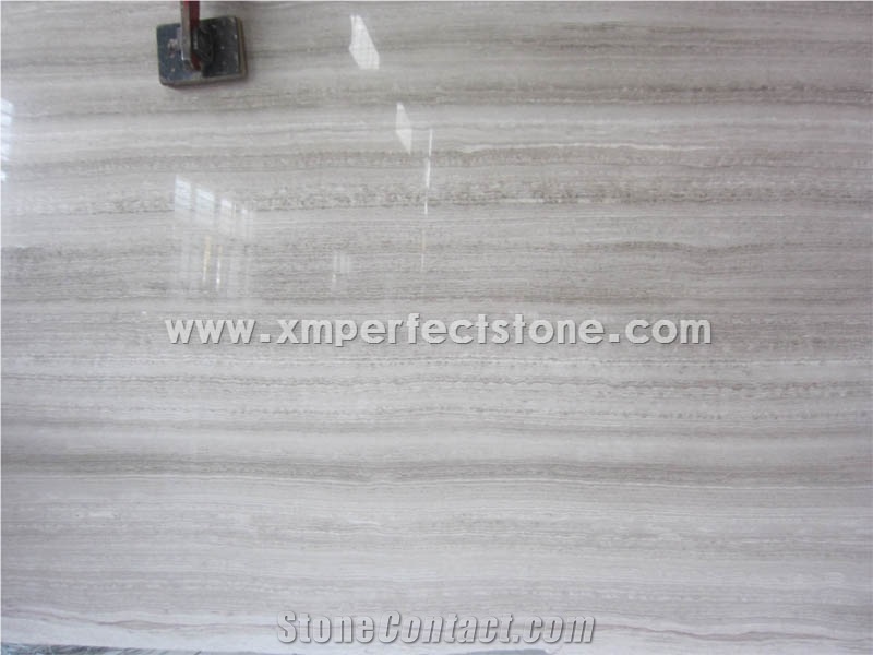 Natural Polished White Wooden Marble
