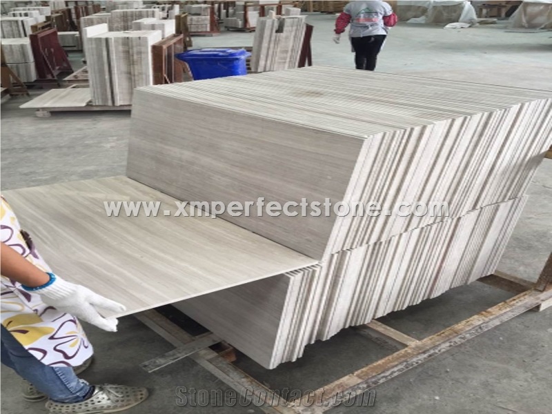 New Color Golden Sand White Wooden Marble