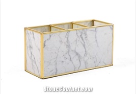 Natural Marble Jewelry Boxes White Marble