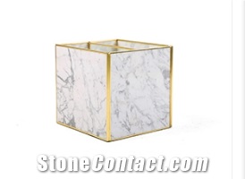 Natural Marble Jewelry Boxes White Marble