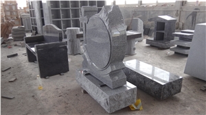Imperial Grey Granite Monument with Cross Shape