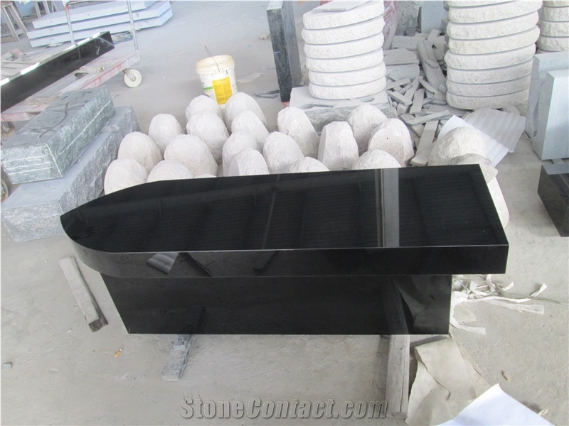 Shanxi Jet Black Granite Stone Custom Bench