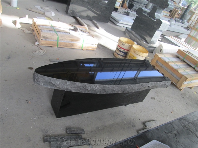 Shanxi Jet Black Granite Stone Custom Bench