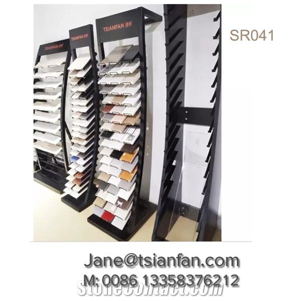 High Quality 3 Row Black Display Tower for Stone