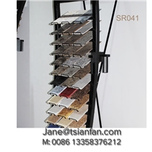 High Quality 3 Row Black Display Tower for Stone