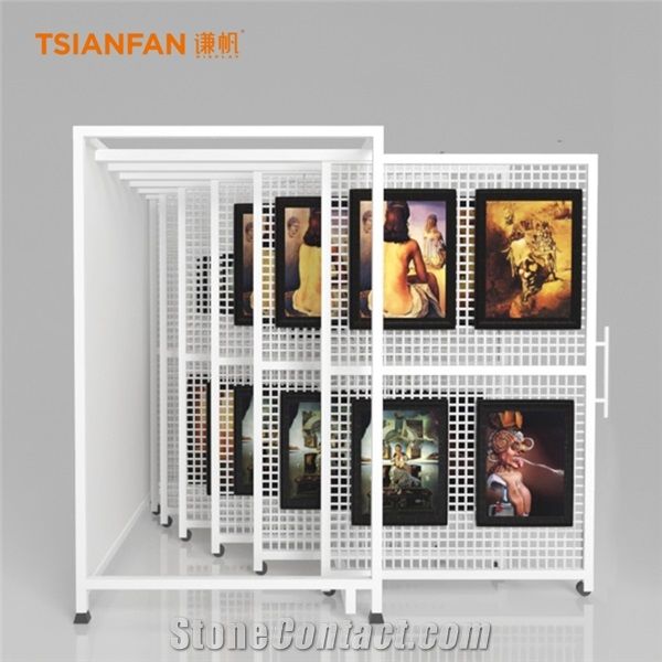 Oil Painting Sliding Showroom Display Stand