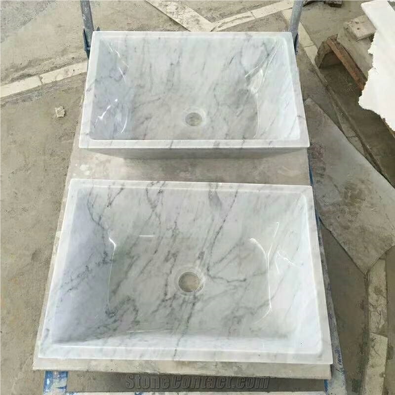 Carrara White Marble Sinks,White Marble Basins
