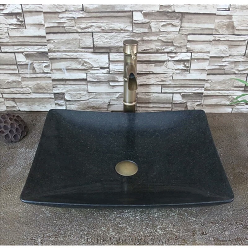 China Black Granite Wash Basin,Black Granite Sinks