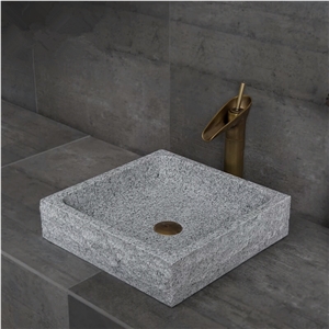 G603 Granite Wash Basins,Light Grey Granite Sinks