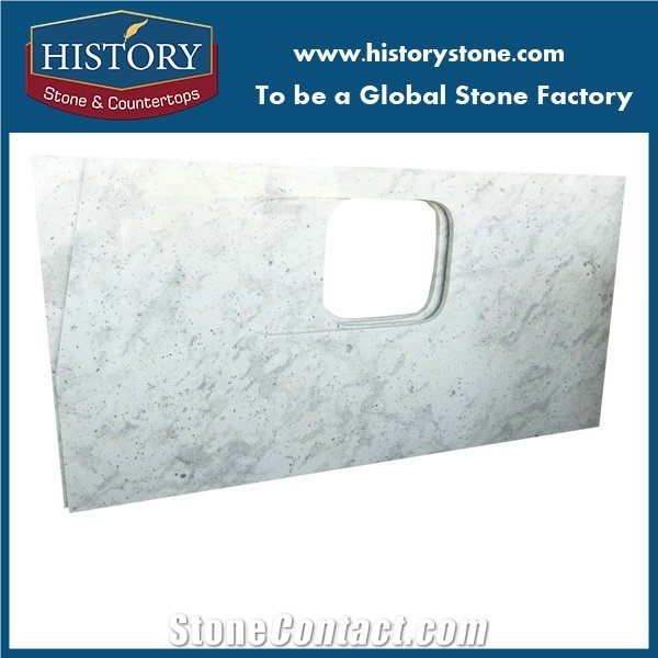 Andromate White Granite Custom Kitchen Countertop