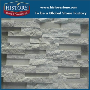 Wood Grey Marble Ledge Stone Wall Cladding