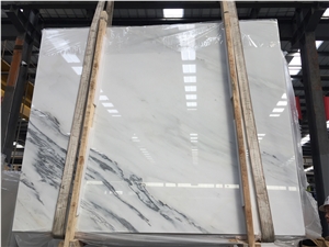Ink White Painting Marble Slabs for Wall & Floor