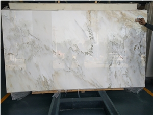 Landscape Painting Marble Slab for Wall Background