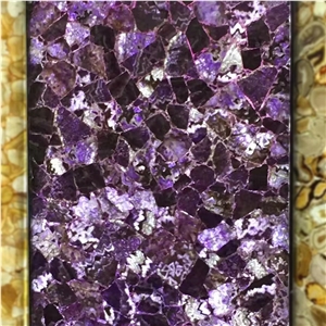 China Amethyst Purple Agate Stone Slabs