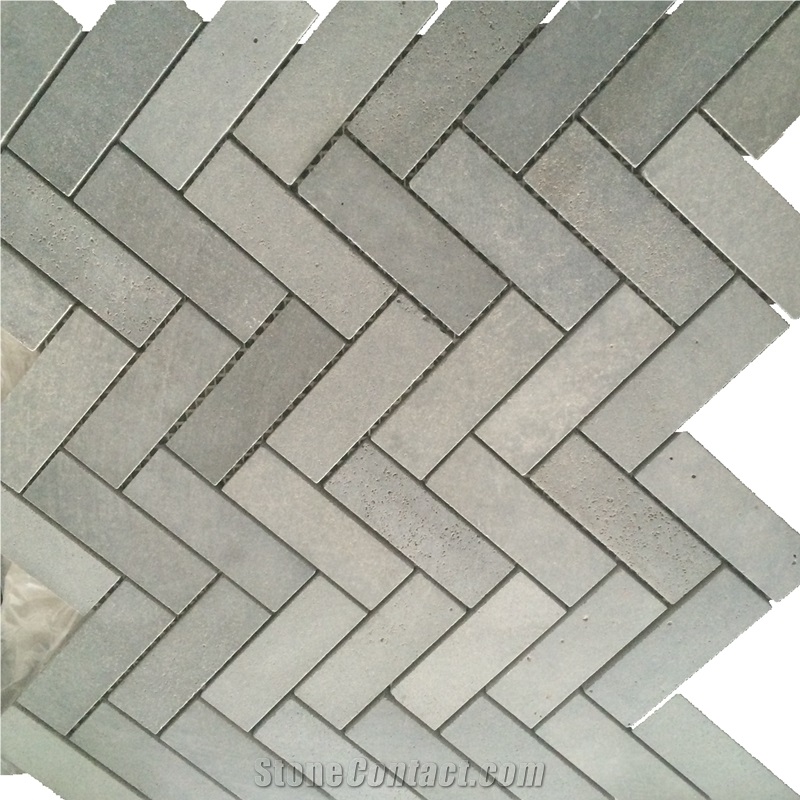 Long Brick Marble Mosaic Herringbone for Interior