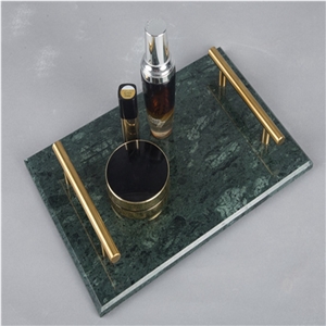 Marble Tray with Gold Tone Handles