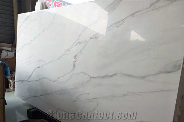 China Carrara White Microlite Stone Vanity Tops