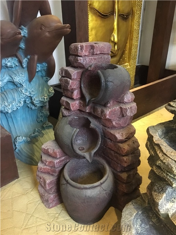 Cheap Resin Water Fountain for Decoration