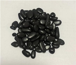 Small Size Polished Black Decorate Pebbles