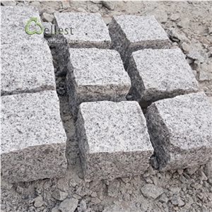 10x10cm Grey Granite Cobblestone Paving Stone