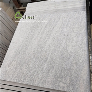 Elegant White Quartzite Pool Deck Stone Tile