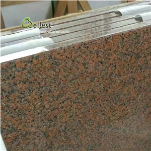 G562 China Maple Red Granite Polished Slab Tile