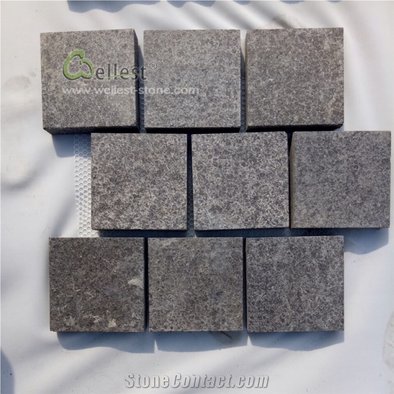 G684 Black Granite Driveway Cobblestone Paver Mats