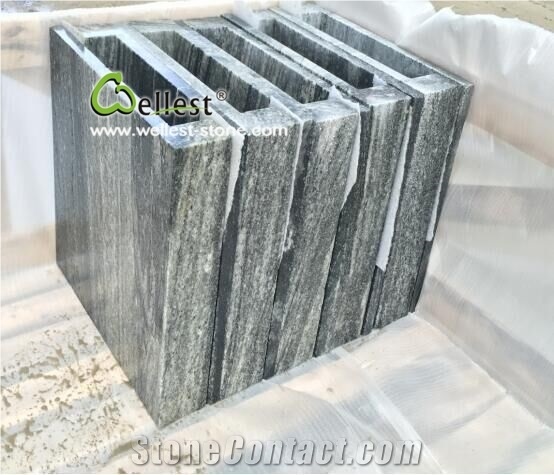Grey Flamed Granite Straight Edge Pool Coping Tile