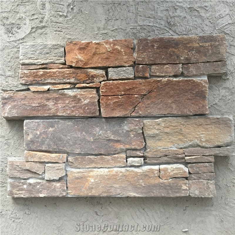 Rusty Quartzite Cement Backed Stone Veneer