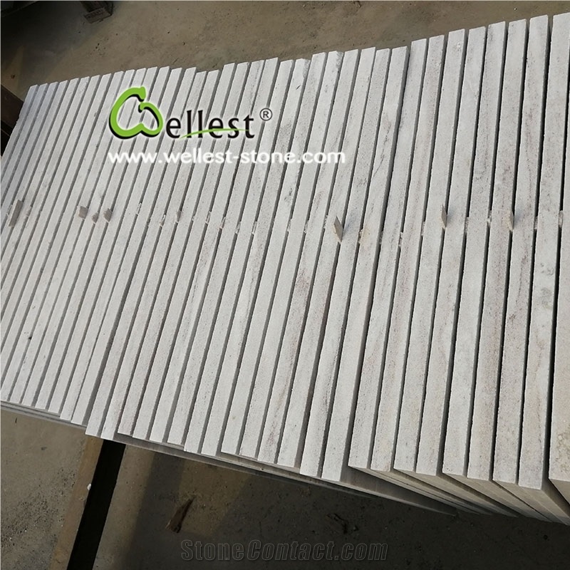 Snow White Flamed Quartzite Tiles for Swimming Pool