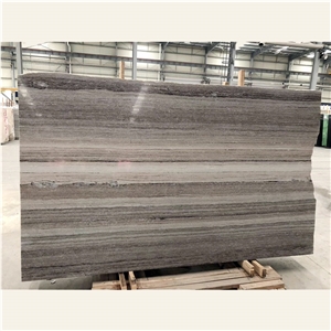Polished Surface Crystal Wooden Grain Marble Slabs