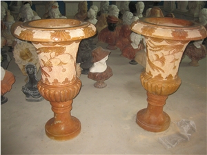 Beige Marble Stone Urns