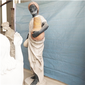 Black Human Sculptures, Western Statues, Handcarve