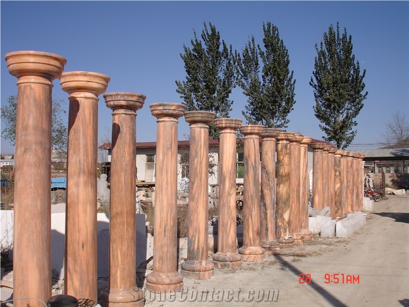 Cast Stone Columns Carved Pillars Hollow Roman