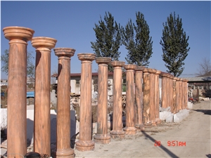 Coumns in Stock Hollow Roman Pillars Pink Marble