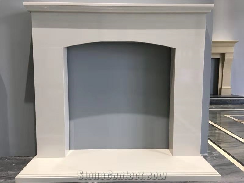 G17 Beige Marble Fireplace Mantel Indoor Decoratin