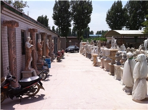 Hunan White Marble Hand Carved Planters