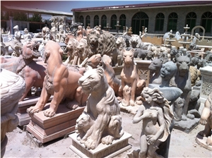 Lion Animal Sculptures Garden Landscape Statue