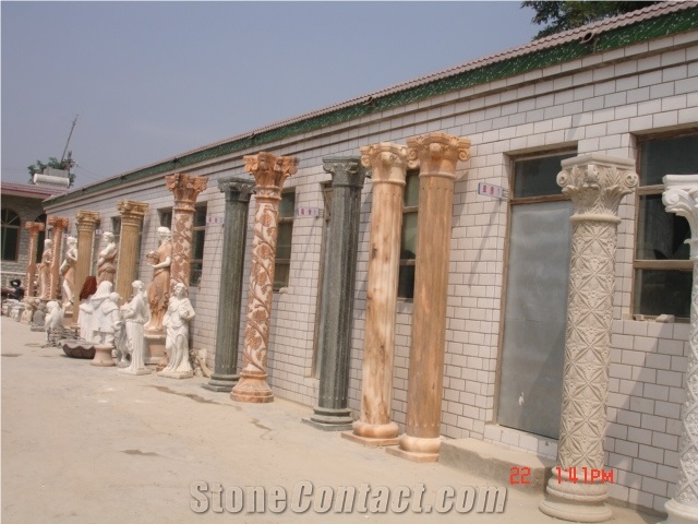 Marble Coumns Factory Hollow Cast Stone Pillars