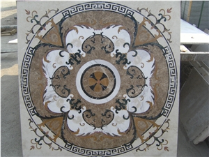 Marble Floor Pattern Square Medallions