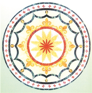 Simple Marble Floor Pattern Medallions