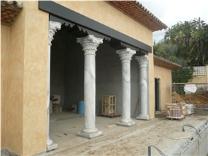 Simple Stone Columns Hollow Pillars Cast Pilasters