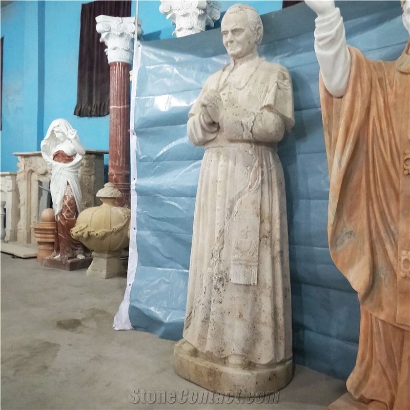 Travertine Human Religious Statues, Western Figure