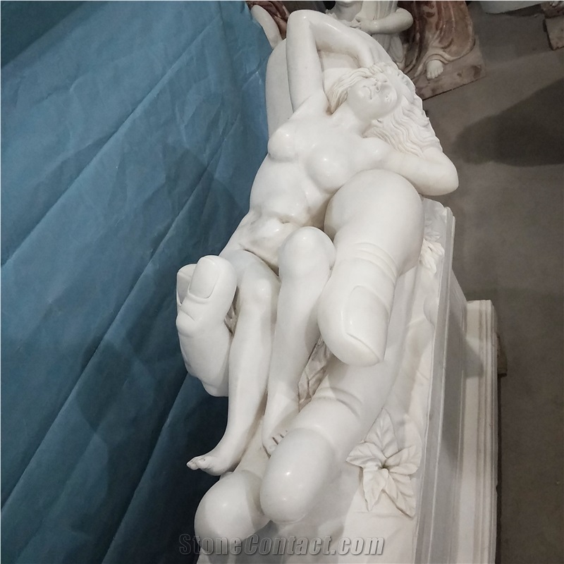 White Human Sculptures, Western Statues Angel Bust