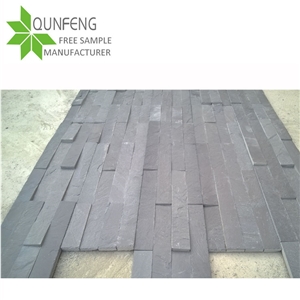 Black Cultured Stone Wall Tile Slate Covering
