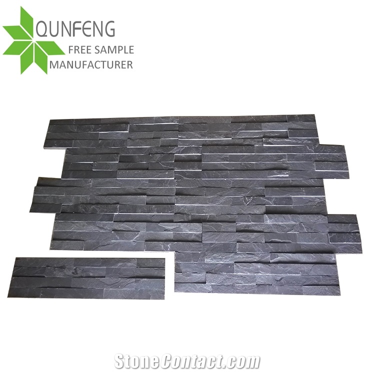 China Black Cultured Stone Wall Slate Tiles