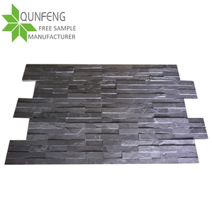 Natural Black Cultured Stone China Slate Wall Tile