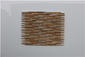 Indus Gold Crema Marfil Bamboo Marble Mosaic,Tiles